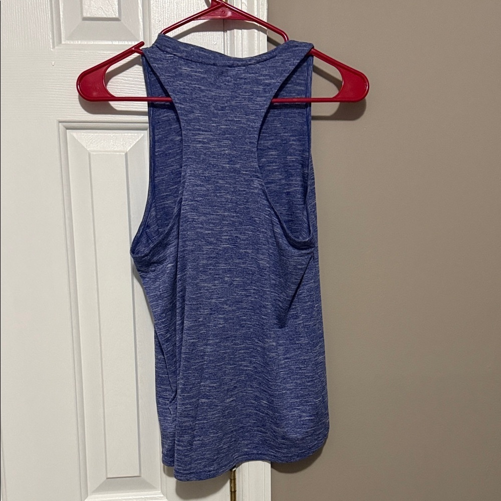adidas Heathered Blue Tank Top with a Razorback [Small] - Picture 4 of 7